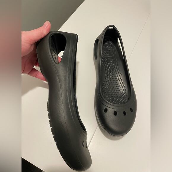 CROCS Brand Kadee Sling Back Ballet Flats Black Women's Size 10 - Picture 1 of 5